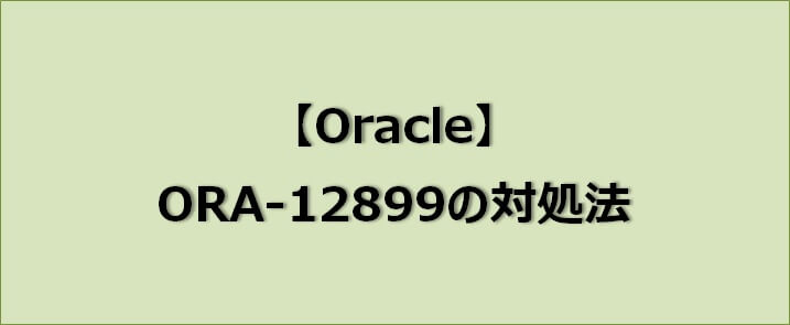 Oracle】ORA-12899: 列”XXX”の値が大きすぎます(実際: 5、最大: 4)の 